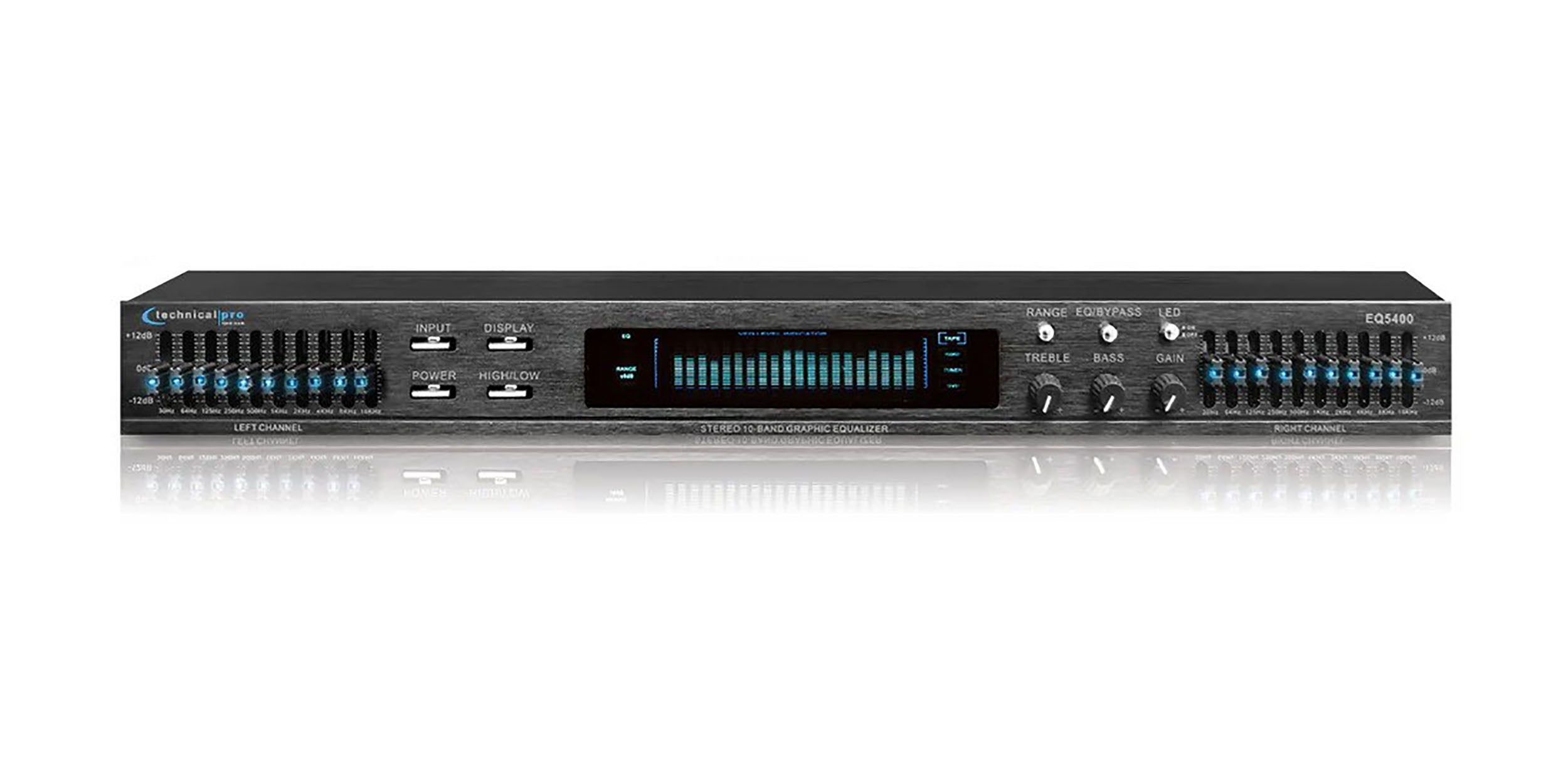 Technical Pro EQ5400 Professional Dual 10-Band Equalizer by Technical Pro
