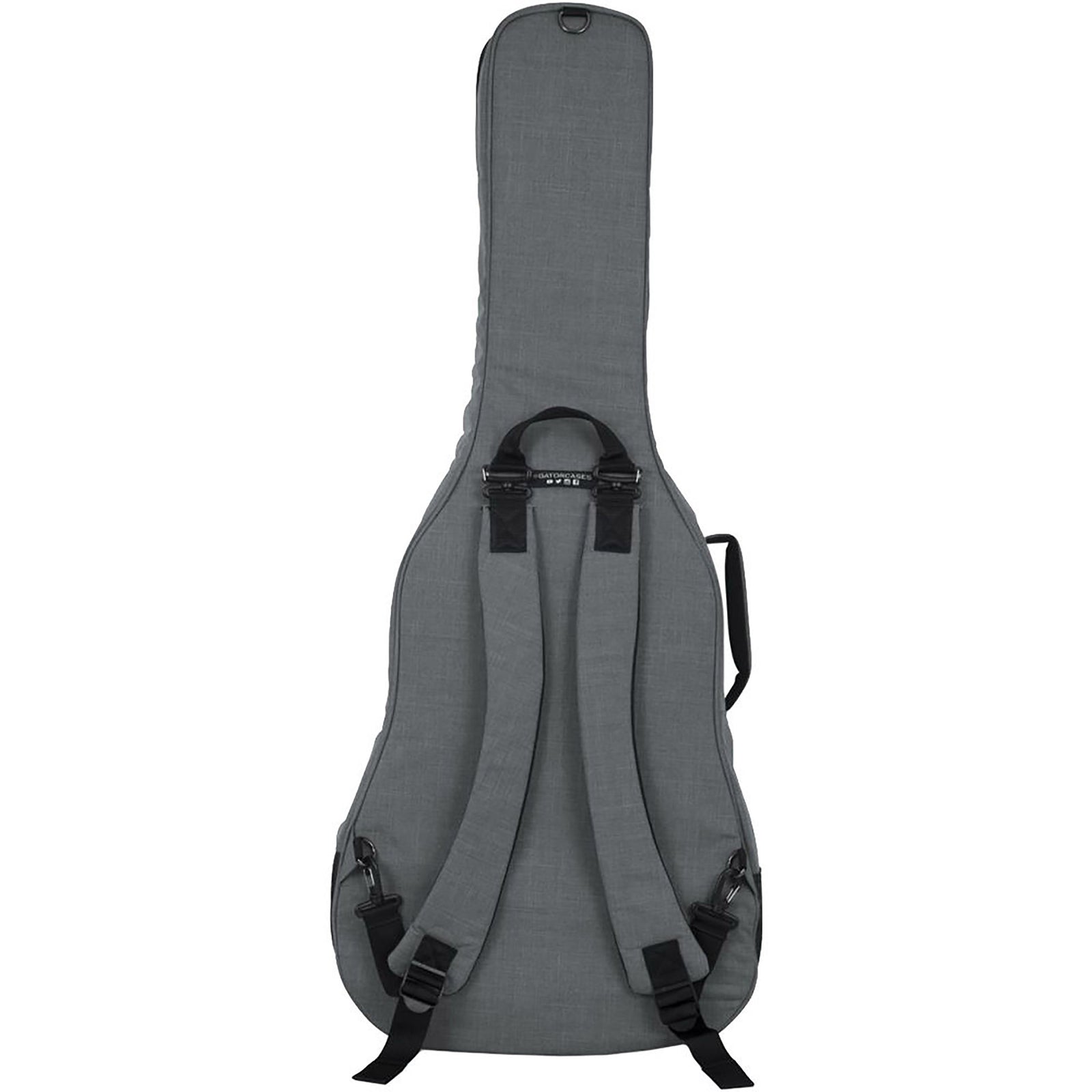 Gator Cases GT-ACOUSTIC-GRY Transit Series Acoustic Guitar Gig Bag with Light Grey Exterior by Gator Cases