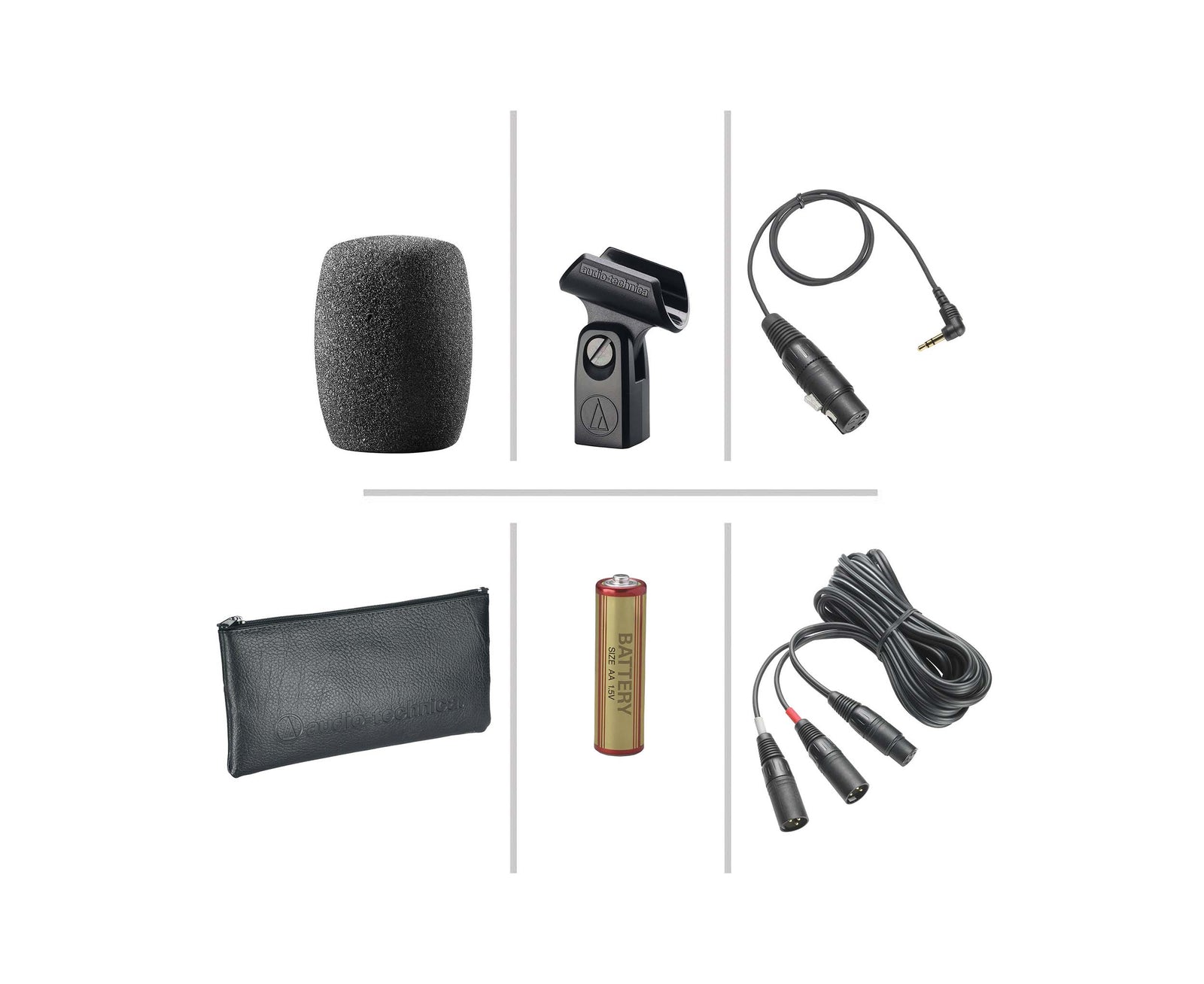 Audio-Technica AT8022 X/Y Stereo Phantom and Battery Powered Field Microphone by Audio-Technica