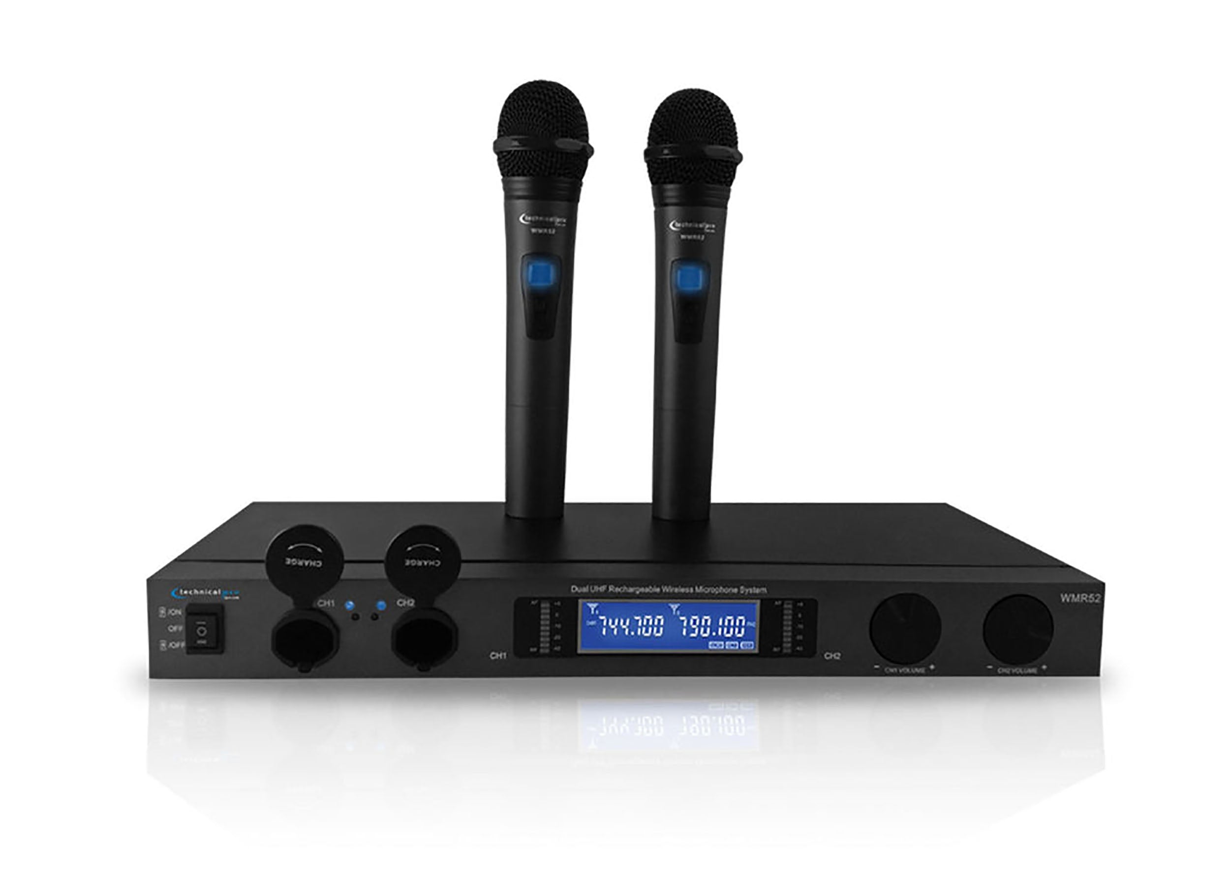 Technical Pro WMR52 Rechargeable Dual UHF Wireless Microphone System by Technical Pro