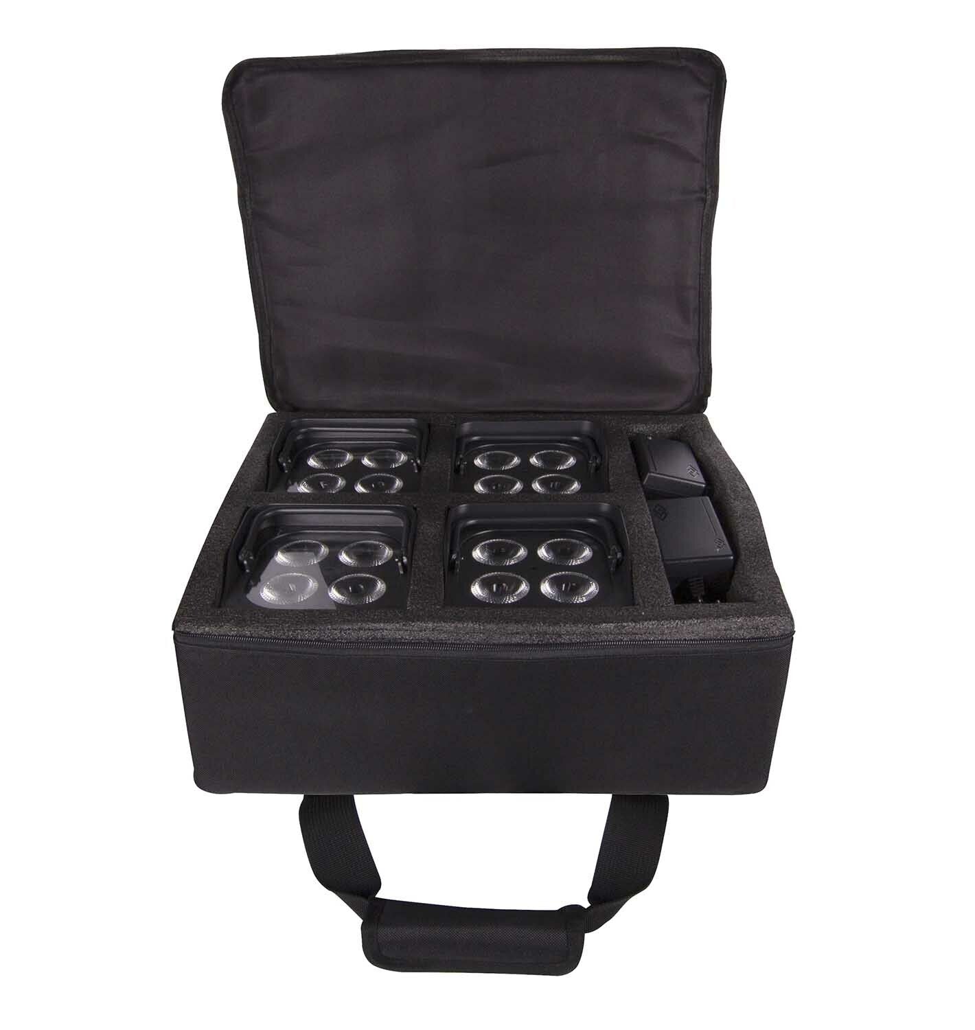 Colorkey CKW-6024 MobilePar Mini Hex 4 Uplight Bundle with Carrying Case - 4-Pack by ColorKey