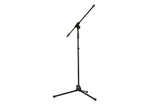K&M 21070 Tripod Microphone Stand with Fixed Boom Arm - Black by K&M