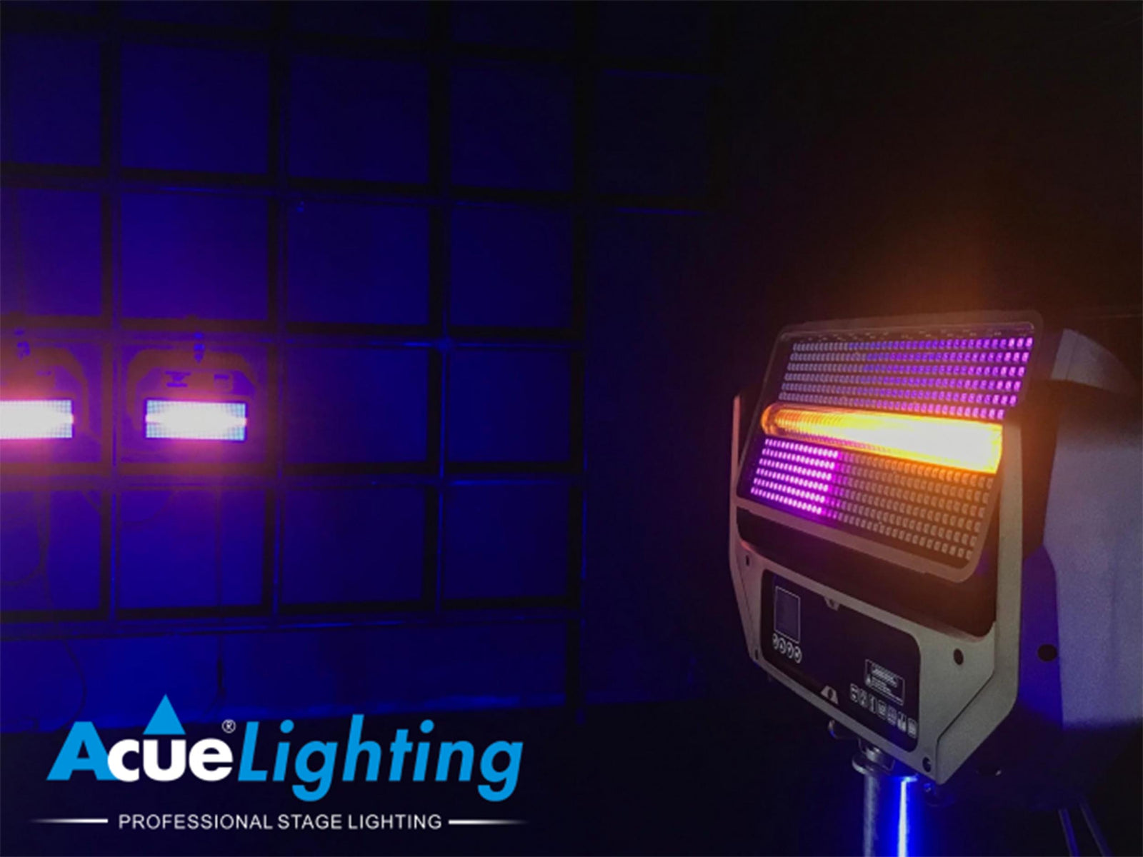 Acue Lighting Hurricane, RGBWA Strobe Light Features 3 In 1 RGB Strobe Panel with LED Cool-White + Amber Strobe Tube by Acue Lighting