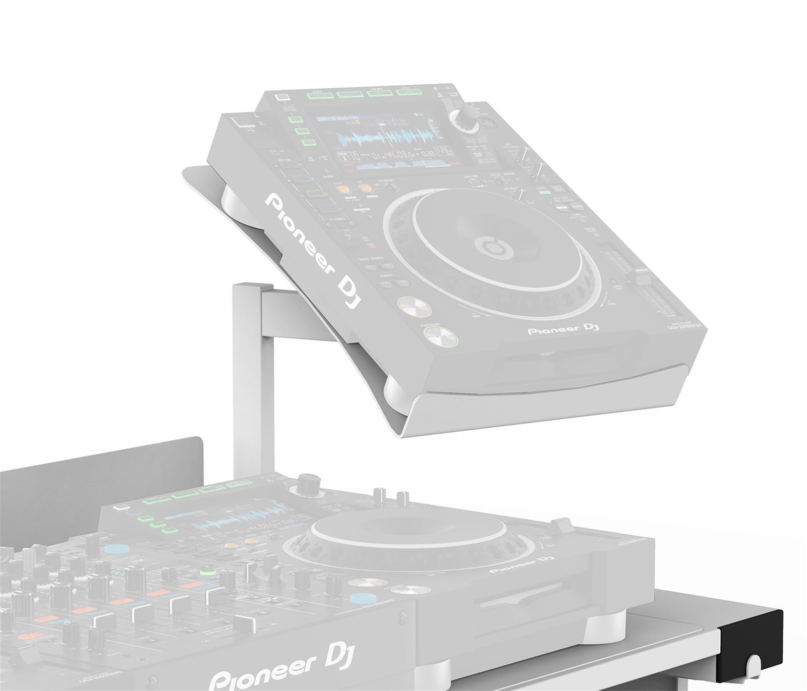 ProX XFH-B3CDJSWH, Universal CDJ Player Mounting Stand for B3 DJ Table Workstation by Humpter - White by ProX Cases