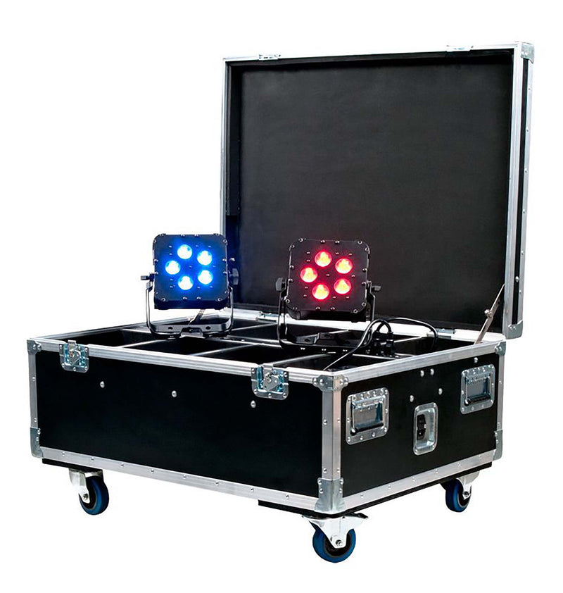 ADJ Wi Flight Case, Road Case for 8 WiFLY LED Pars with Charging Power Plugs by ADJ