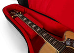 Gator Cases GT-JUMBO-BLK Transit Series Jumbo Acoustic Guitar Gig Bag with Charcoal Exterior - Black by Gator Cases