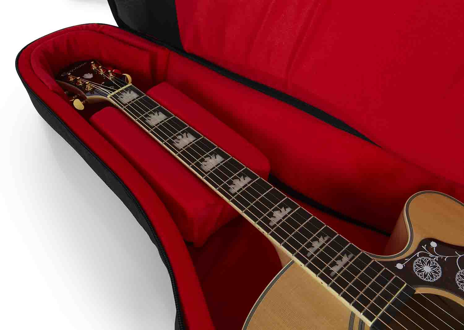 Gator Cases GT-JUMBO-BLK Transit Series Jumbo Acoustic Guitar Gig Bag with Charcoal Exterior - Black by Gator Cases
