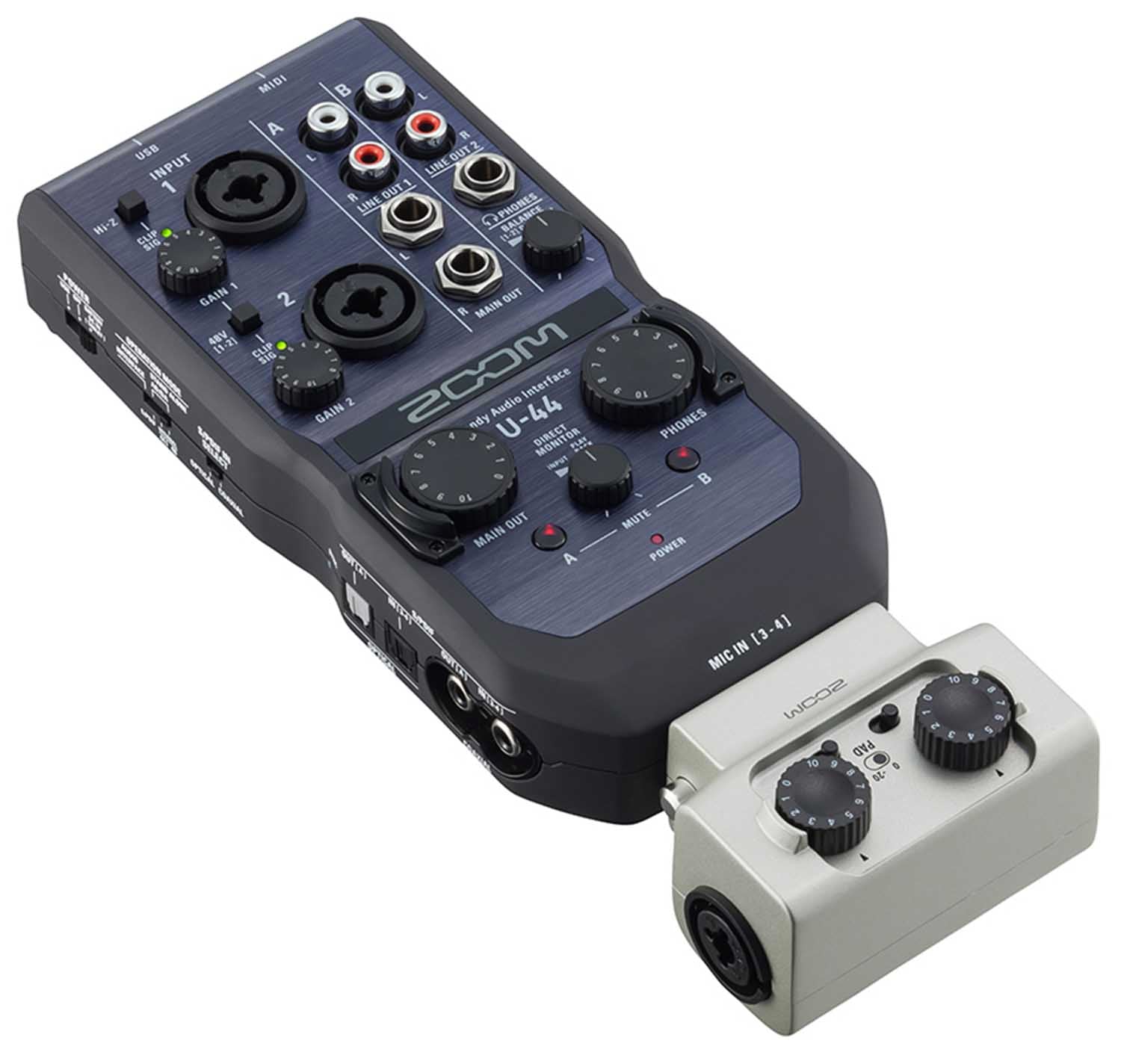 Zoom U-44 Handy Audio Interface High Quality Recording And Playback by Zoom