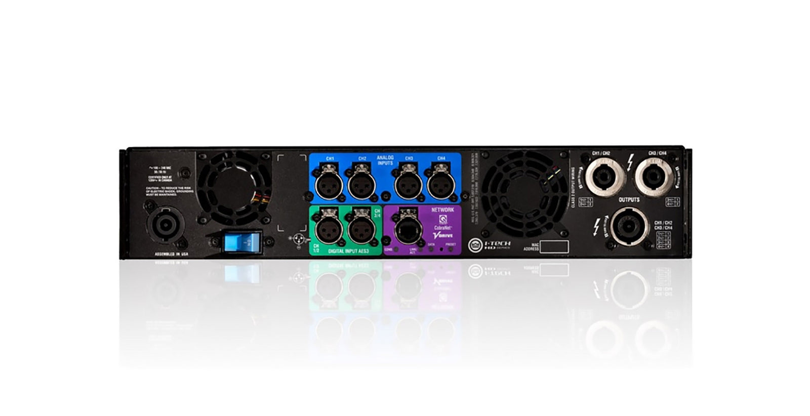 Crown Audio I-Tech 4x3500HDS, Four Channel Power Amplifier with Ethernet and CobraNet Connectivity - 4000 Watt by Crown