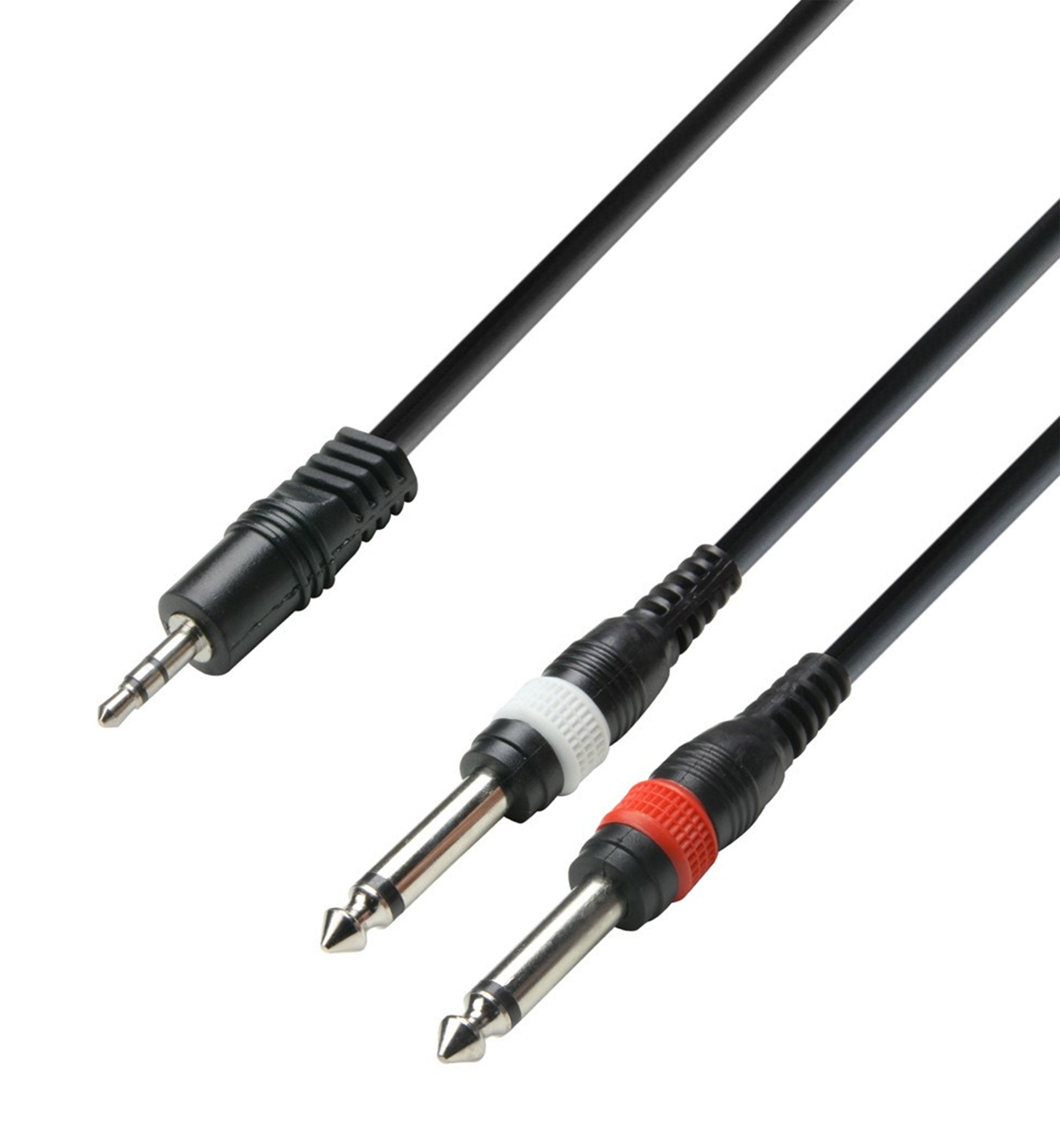 Adam Hall K3YWPP0600, 3 Star Series 2 Jack TS x Minijack Audio Cables - 6 m by Adam Hall
