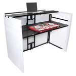 C-Stock: ProX XF-MESAMEDIA MK2, DJ Facade Table Workstation Includes TV Bracket Mount White and Black Scrims and Carry Bag by ProX Cases