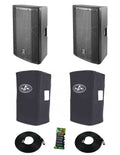 DAS Audio 715ACVRALTEA15, 15-Inch Powered Speaker DJ Package with Cover by DAS Audio