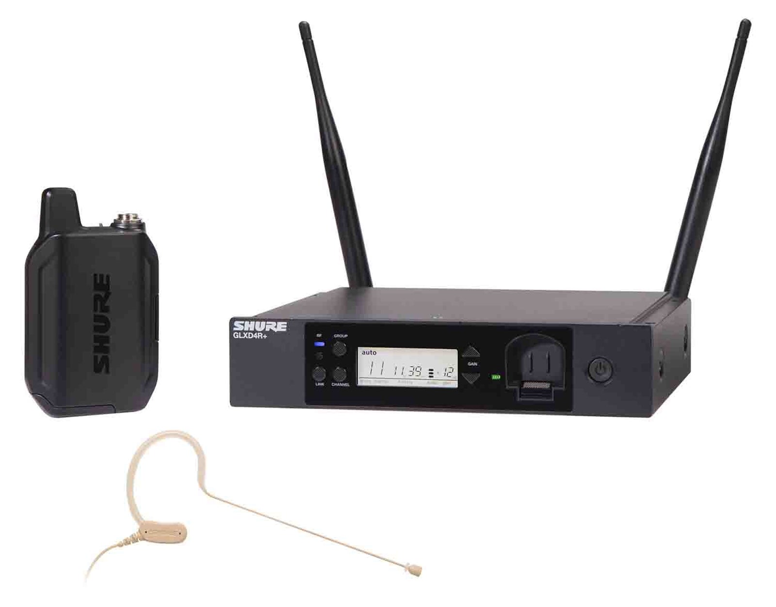 Shure GLXD14R+/MX53-Z3, Digital Wireless Rack System with MX153 Headset Microphone by Shure