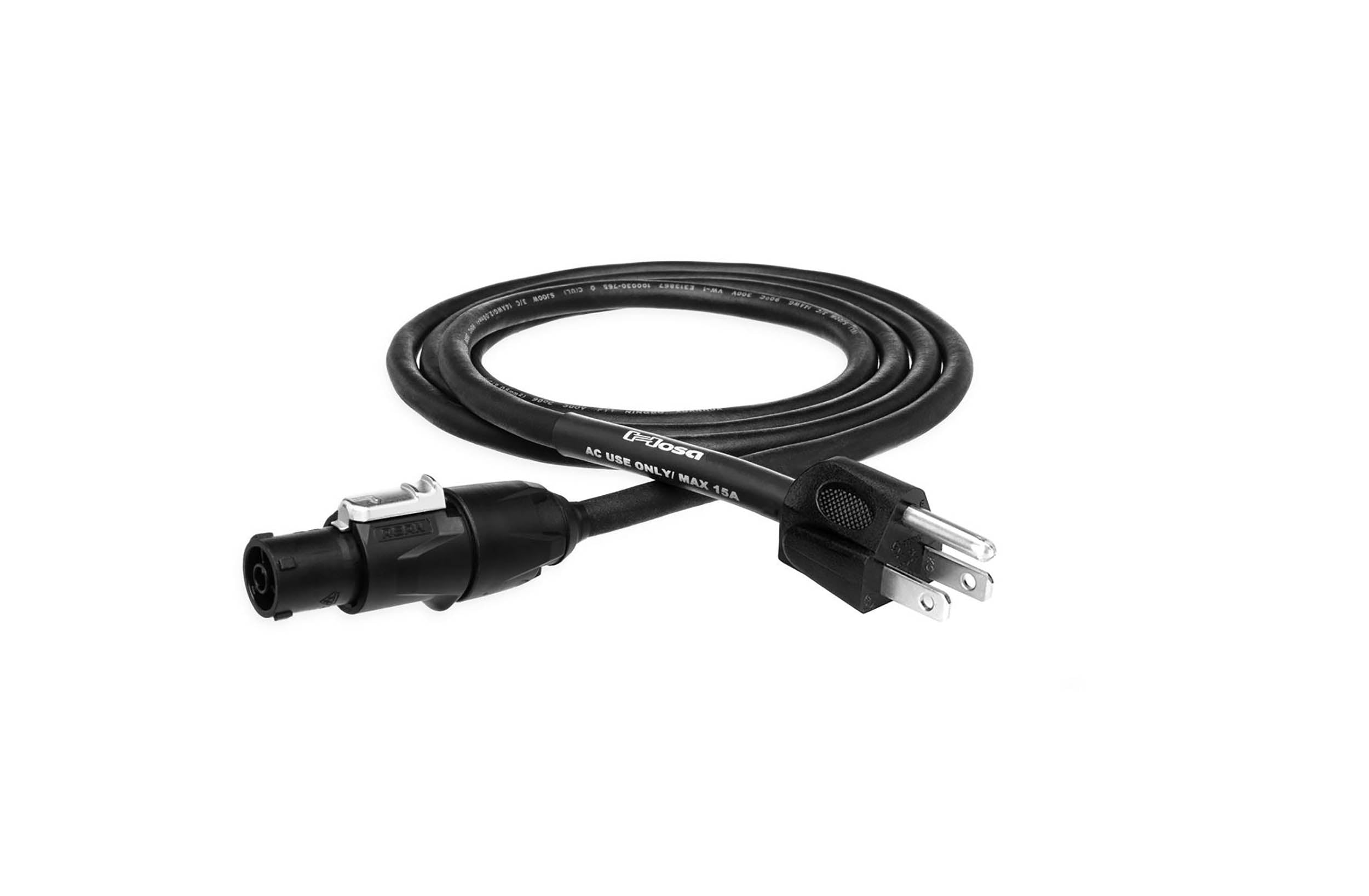 Hosa PRXN-125, PRXN Series Power Cord with REAN Power X and Hosa NEMA 5-15P Connectors - 25 Ft