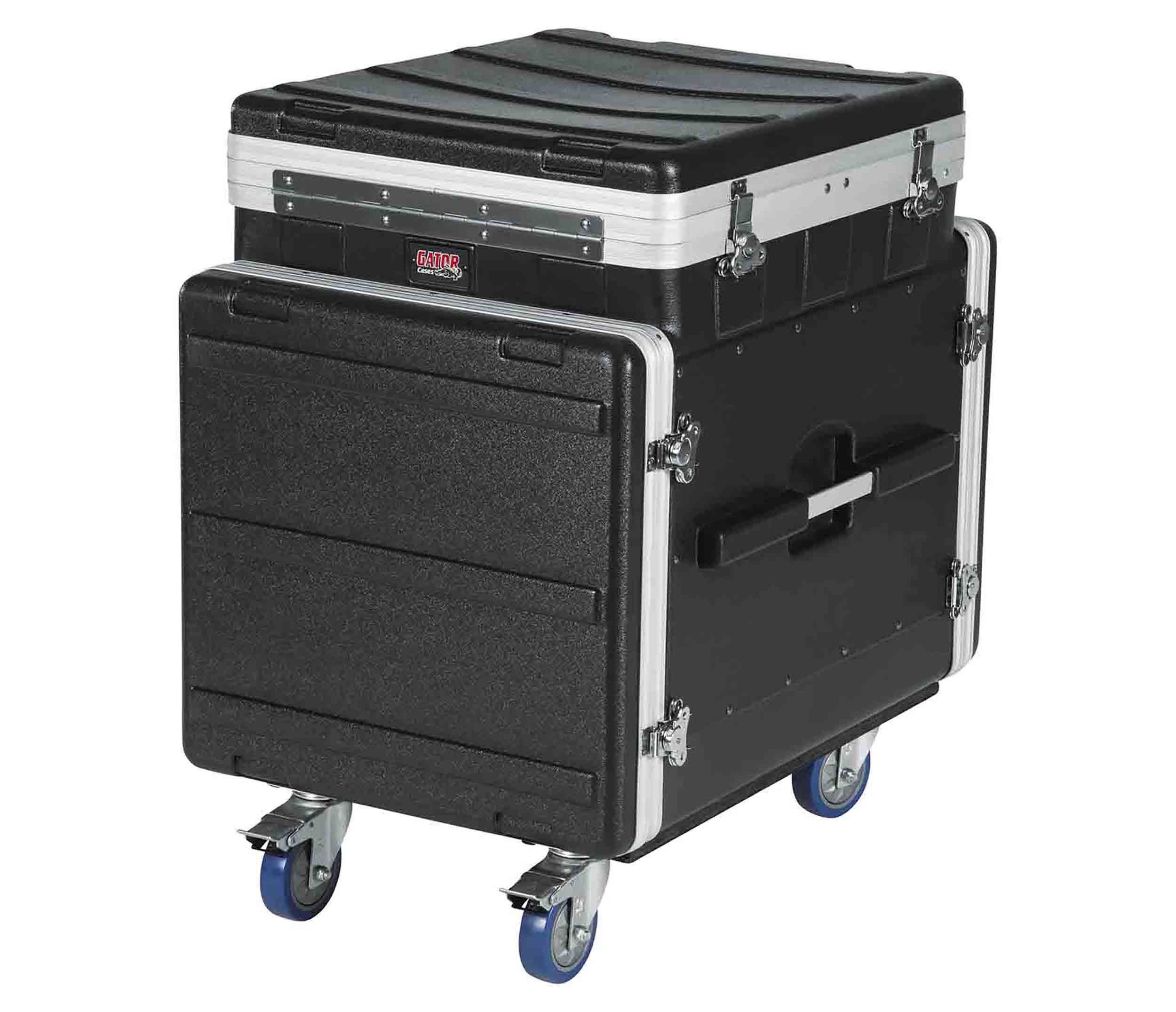 Gator Cases GRC-12X10 PU, 12U Top and 10U Side ATA Molded PE Pop-Up Console Rack by Gator Cases