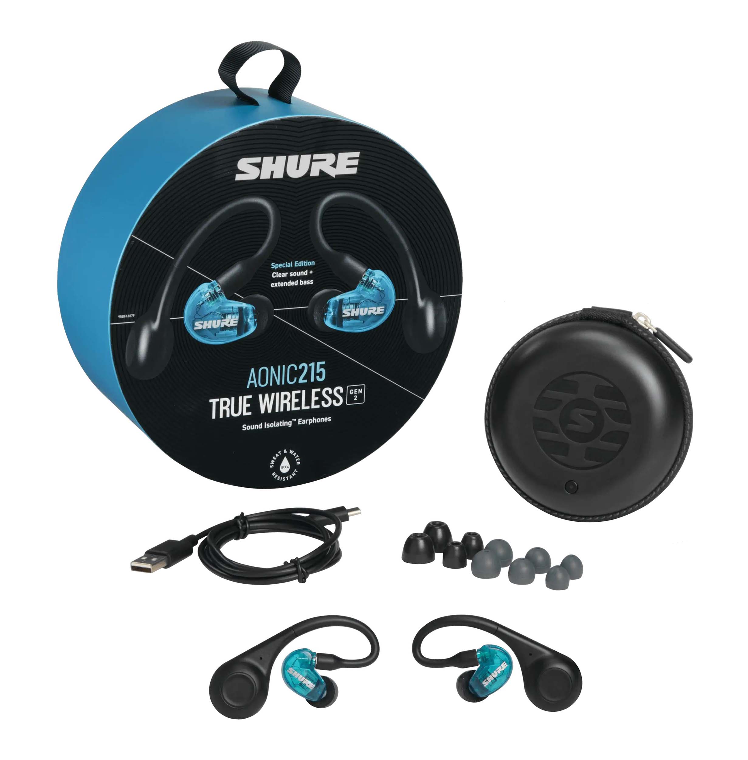 Shure SE21DYBL+TW2, Gen 2 True Wireless Sound Isolating Earphones - Blue by Shure