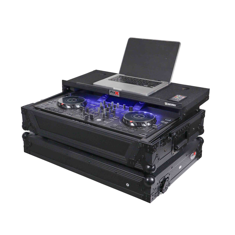 ProX XS-SCLIVE2 LTBL LED, ATA Flight Style Road Case for Denon SC Live 2 Controller - Black by ProX Cases