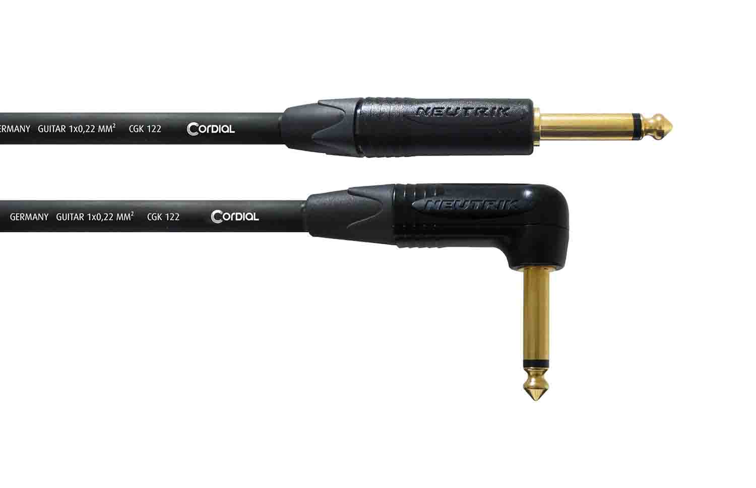 Cordial CSI PR-GOLD, Instrument Cable with One-Sided Angled Plug - Hollywood DJ