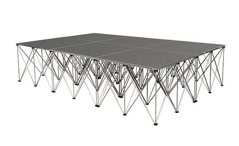 IntelliStage ISTAGE12832T, 12FT x 8FT x 32" High Complete Stage System in TuffCoat Finish by IntelliStage