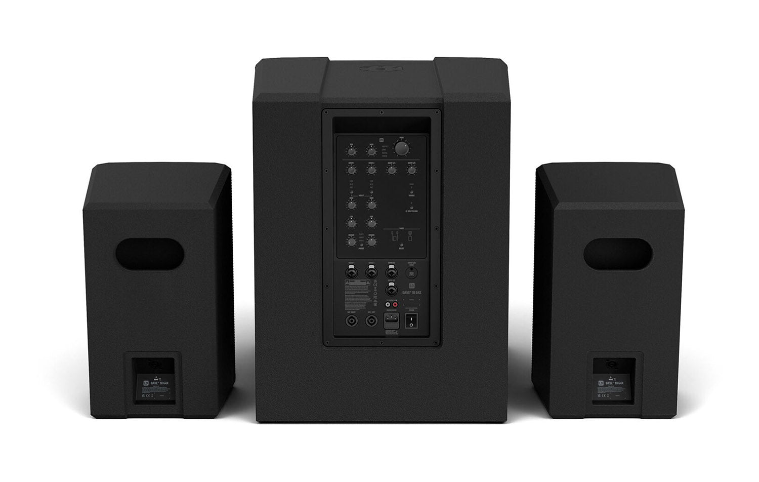 LD Systems DAVE 18 G4X Compact 2.1 Powered PA System with Bluetooth and Mixer - 2000W RMS