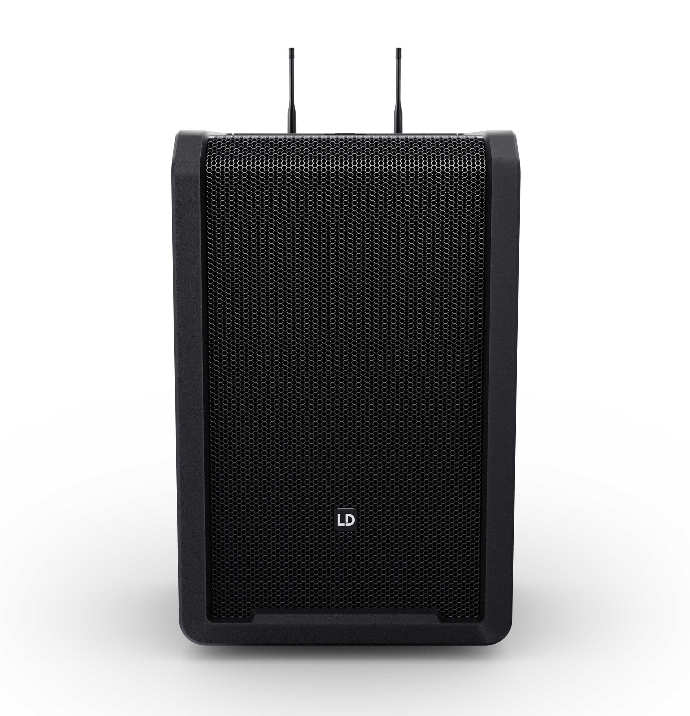 LD System ANNY 10 BPH 2 B4.7, 10" Portable Battery-Powered Bluetooth PA System with Mixer and 2x Headset Microphones Including Bodypacks by LD Systems