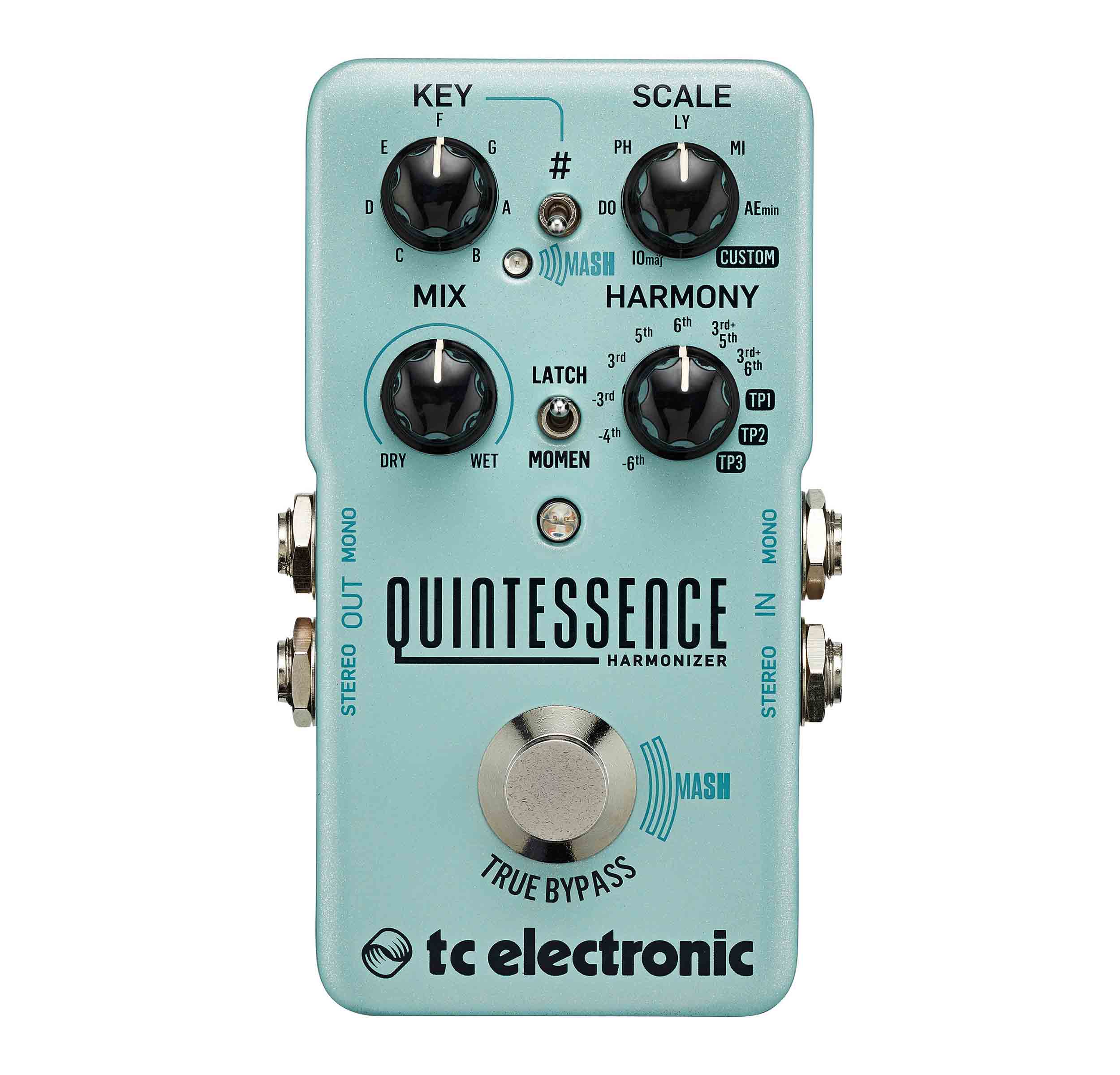 TC Electronic Quintessence Harmonizer Generator Pedal Guitar with TonePrint Support MASH Footswitch Analog-Dry-through Signal Path by TC Electronics