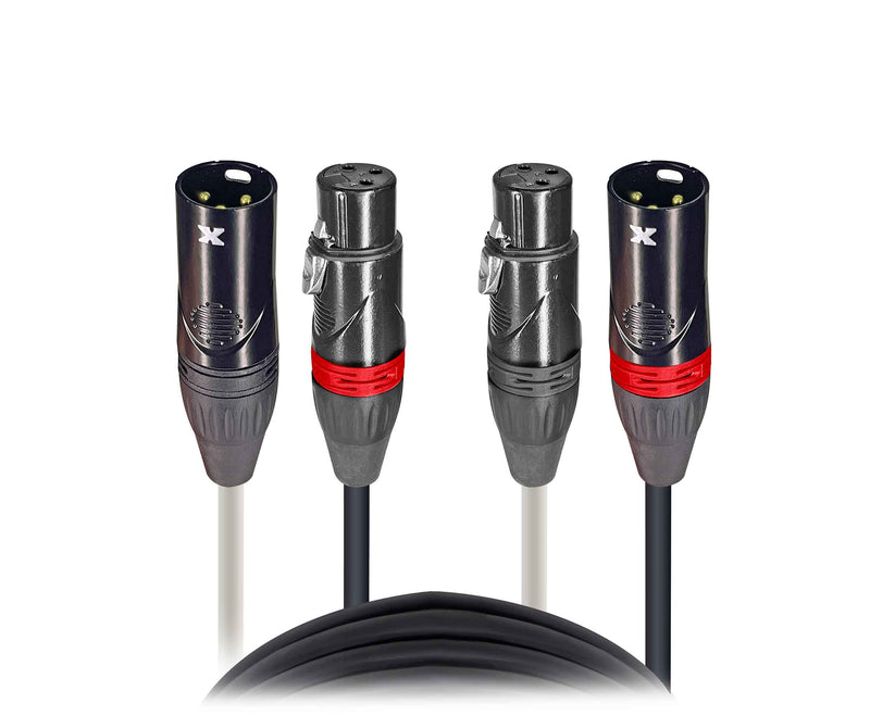 ProX XC-DXLR100, Dual XLR-M to Dual XLR-F High Performance Audio Cable - 100 Ft by ProX Cases
