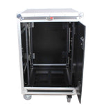 ProX T-16USLAM20, 16U 20" Deep Vertical Rack Shock Mount Case with 2 Sliding Slam Doors and 4" Caster Wheels by ProX Cases