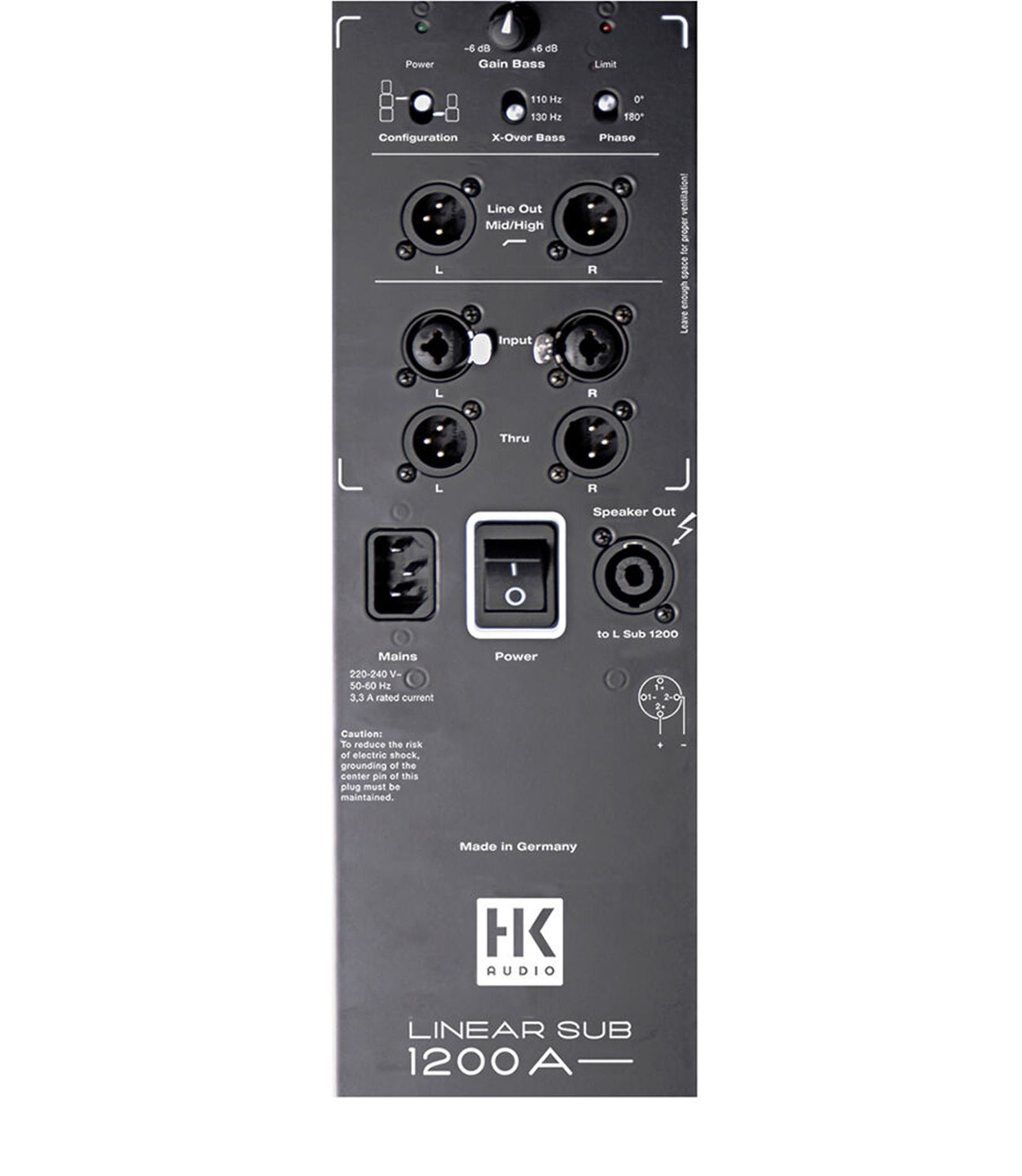 HK Audio LINEAR-SUB-1200-A, 10-Inch Powered Dual Bass Reflex Subwoofer - 1200W by HK Audio