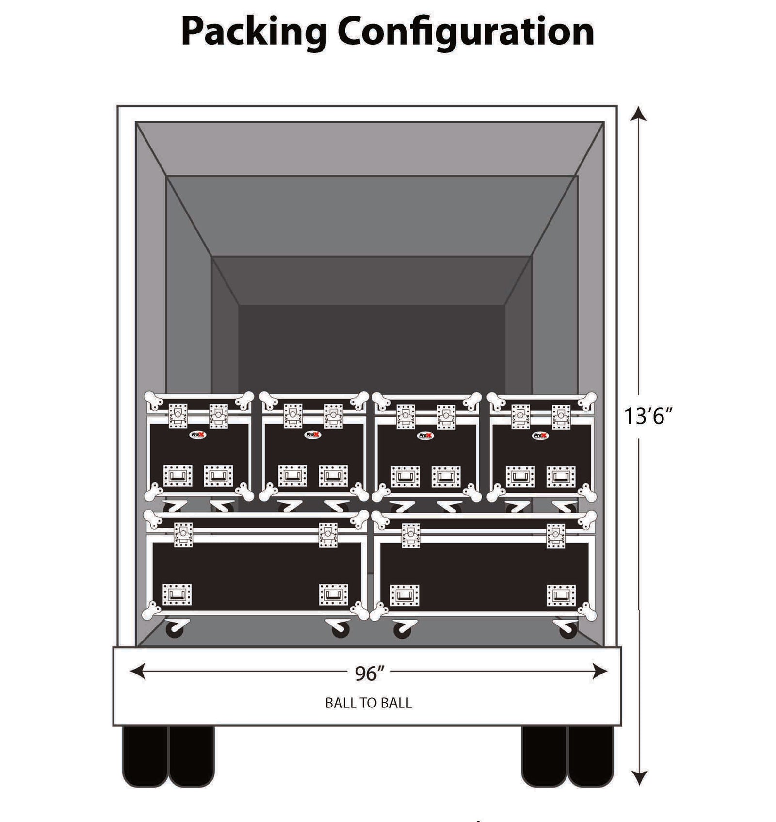 ProX XS-UTL243030WMK2 X2 DJ Package Heavy-Duty Truck Pack Utility Flight Case W-Divider and Tray Kit by ProX Cases