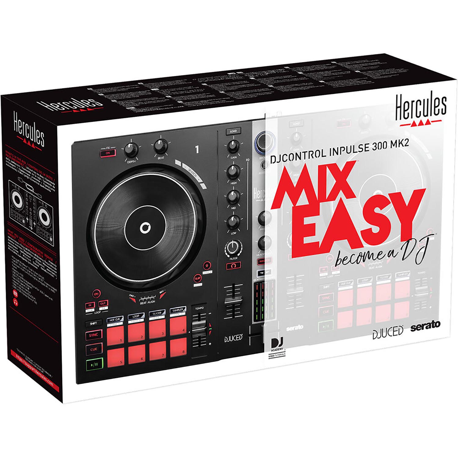 B-Stock: Hercules AMS-DJC-INPULSE-300-MK2 DJControl Inpulse 300 2-Deck USB DJ Controller for Serato DJ Lite and DJUCED by Hercules