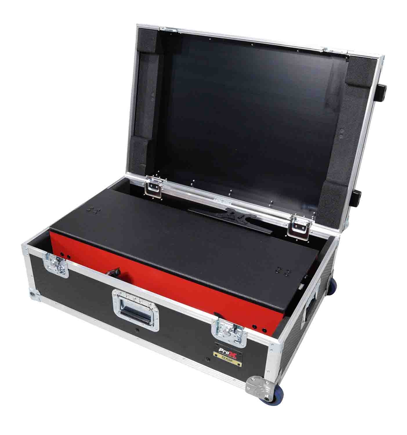 ProX XZF-DJCTEMPTYCASE, Set of Two ATA Flight Style Road Cases for Control Tower DJ Podium Travel Stand