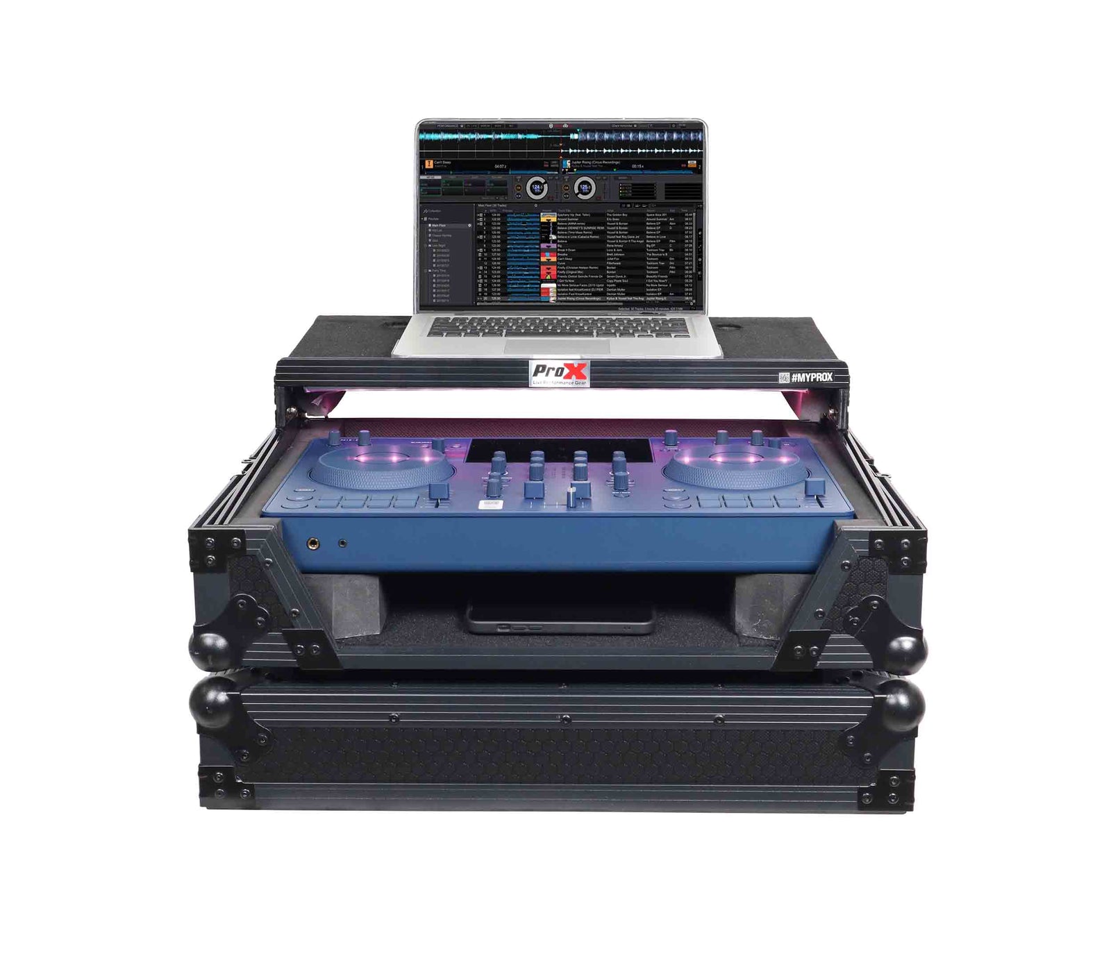 ProX XS-OMNISDUO LTBL LED, ATA Flight Case for Pioneer Alpha Theta OMNIS-DUO DJ Controller - Black by ProX Cases