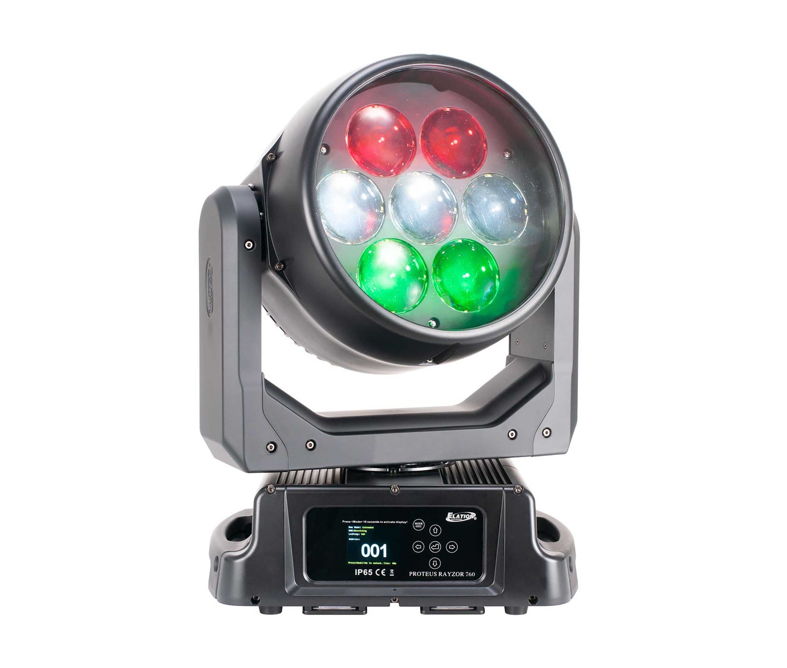 Elation Proteus Rayzor 760, IP65 Wash Fixture with SparkLED Effect and 7x 60W RGBW LEDs by Elation