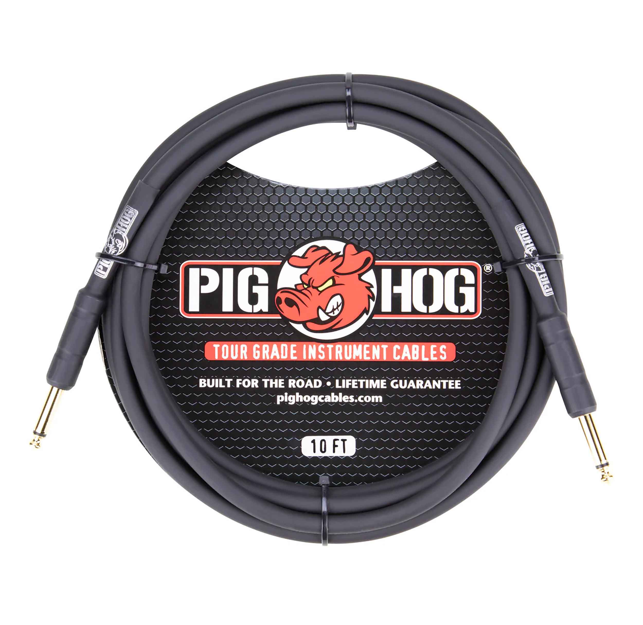 Pig Hog PH10, 1/4" to 1/4" 8MM Instrument Cable - 10 Ft by PigHog