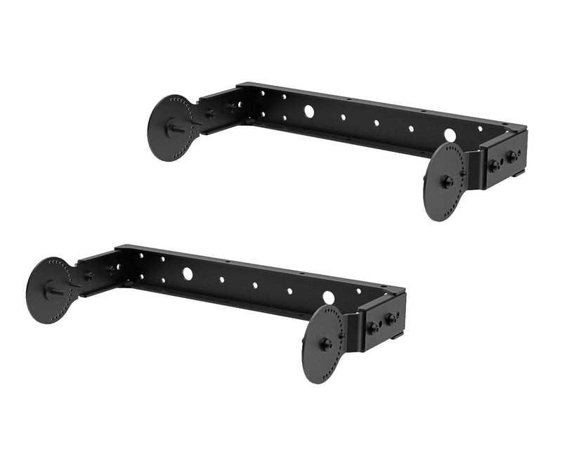 RCF H-BR 007, Pair of Brackets for Horizontal Wall Mounting of 10-Inch Compact M 10 and NX 910 Cabinets - Black by RCF