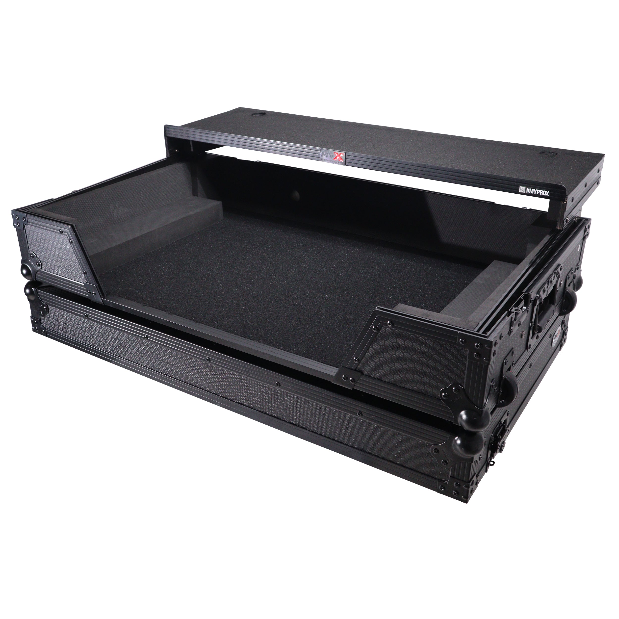 ProX XS-HIT7WLTBL, ATA Flight Road Case for Hercules T7 Inpulse Controller 1U Rack Space and Wheels - Black Finish by ProX Cases