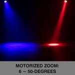 Eliminator Lighting Stryker Wash, RGBW LED Moving Head Fixture with Motorized Zoom - 228 Watt by Eliminator Lighting