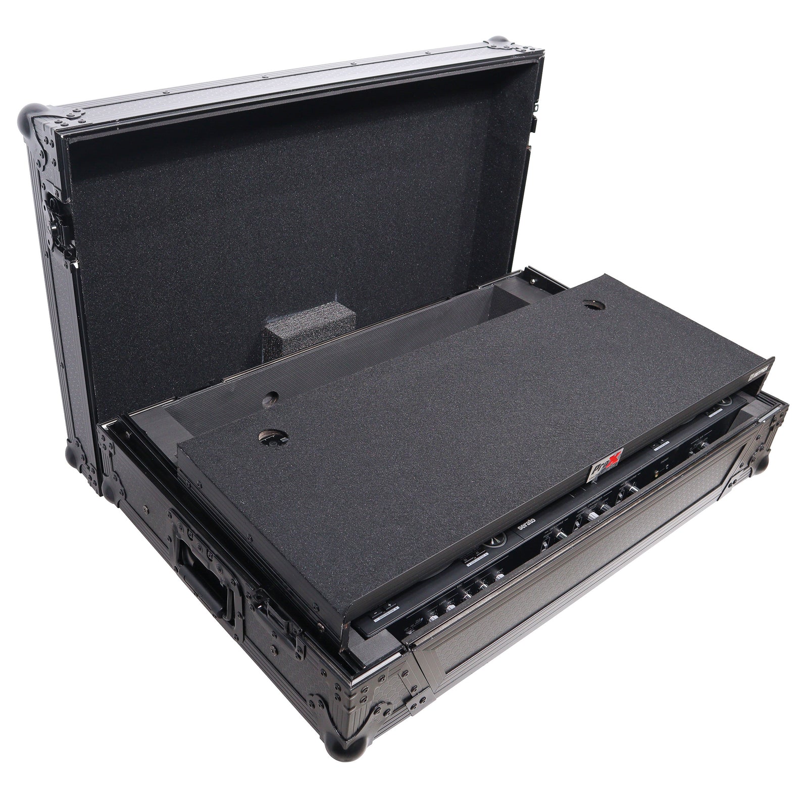ProX XS-HIT7WLTBL, ATA Flight Road Case for Hercules T7 Inpulse Controller 1U Rack Space and Wheels - Black Finish by ProX Cases