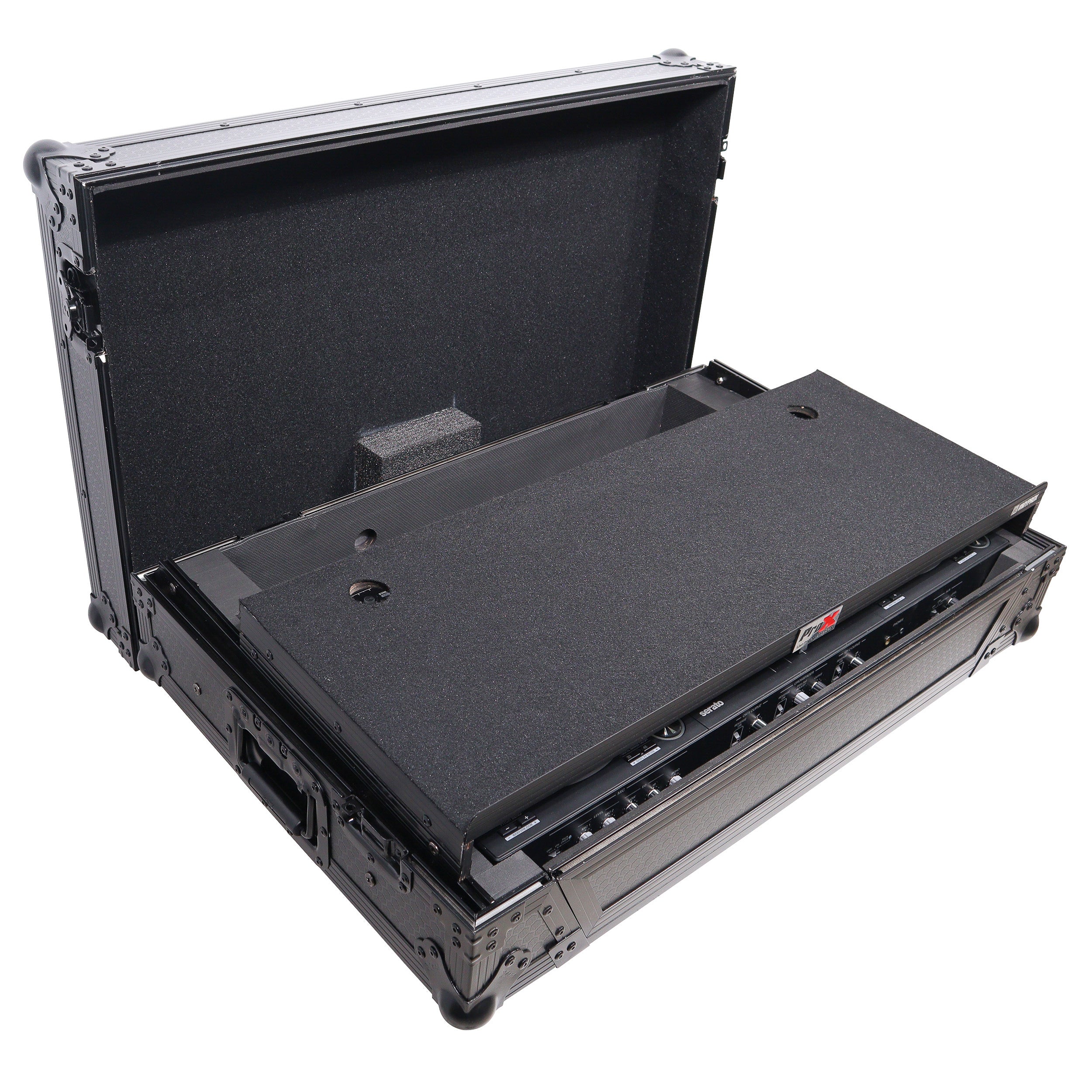 ProX XS-HIT7WLTBL, ATA Flight Road Case for Hercules T7 Inpulse Controller 1U Rack Space and Wheels - Black Finish by ProX Cases