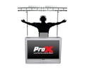 ProX XF-MESAMEDIATRUSSPKG, Full DJ Workstation Includes Truss TV Bracket Mount White and Black Scrims and Carry Bag by ProX Cases