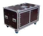 Odyssey OPSR2X12U483032WBRN, Professional Dual 12U Brown Hex Board Slam Rack with Caster Wheels by Odyssey