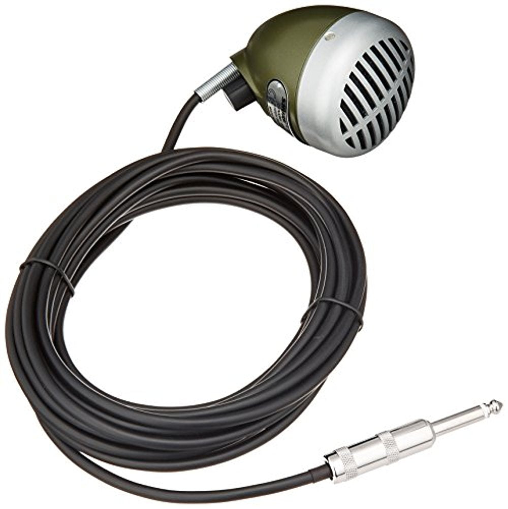 Shure 520DX, Omnidirectional Dynamic "Green Bullet" Microphone for Harmonica