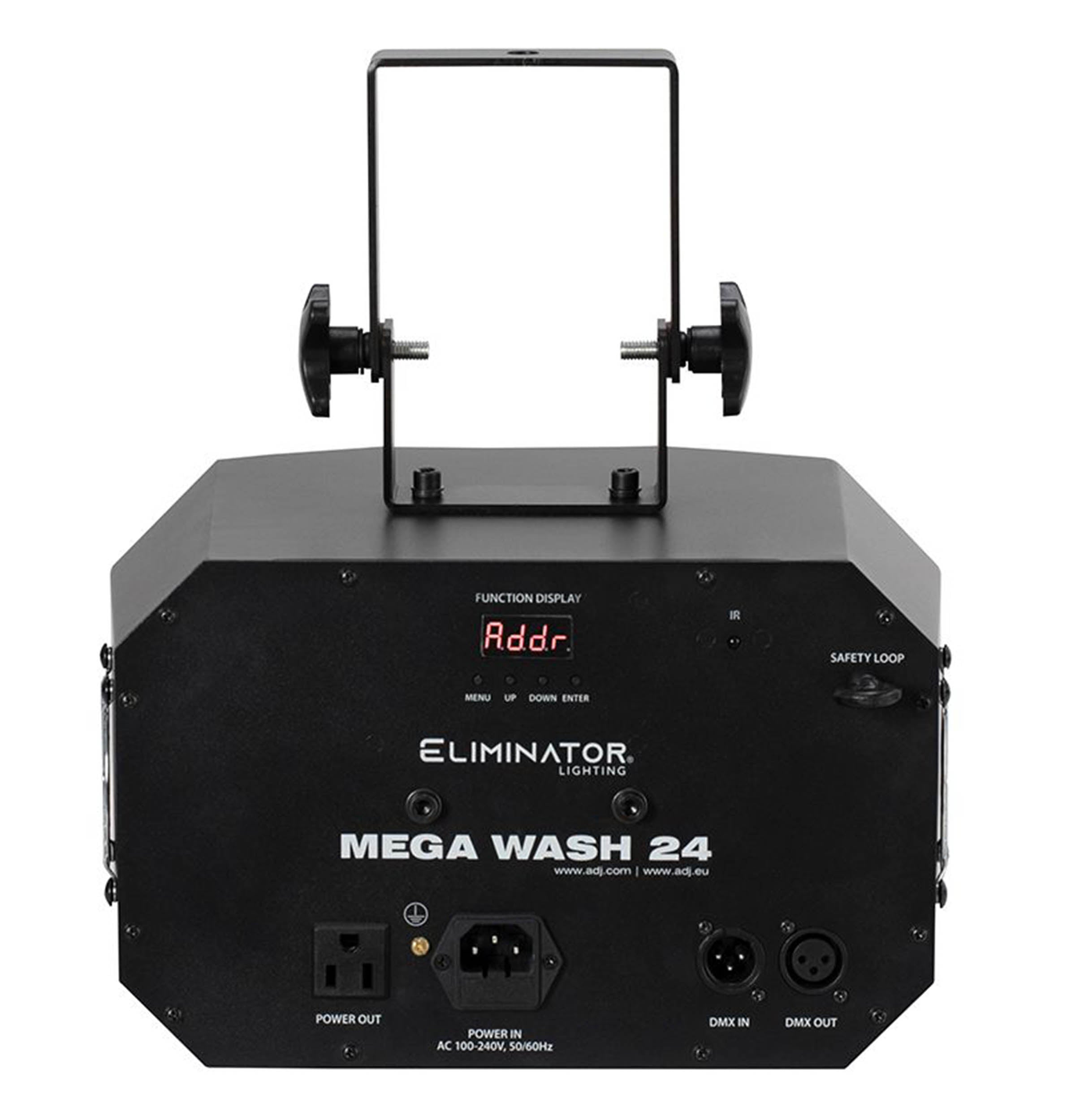 Eliminator Lighting Mega Wash 24, RGBWA+UV Wash Light Effects Fixture with 10-Watt, 6-IN-1 Hex LEDs