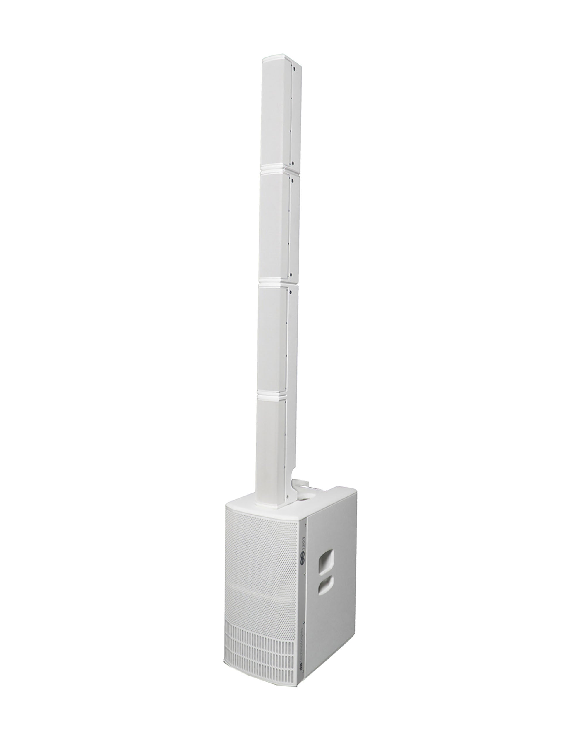 dB Technologies ES1203WDP Portable Stereo Sound System DJ Package with Design Pole - White by DB Technologies