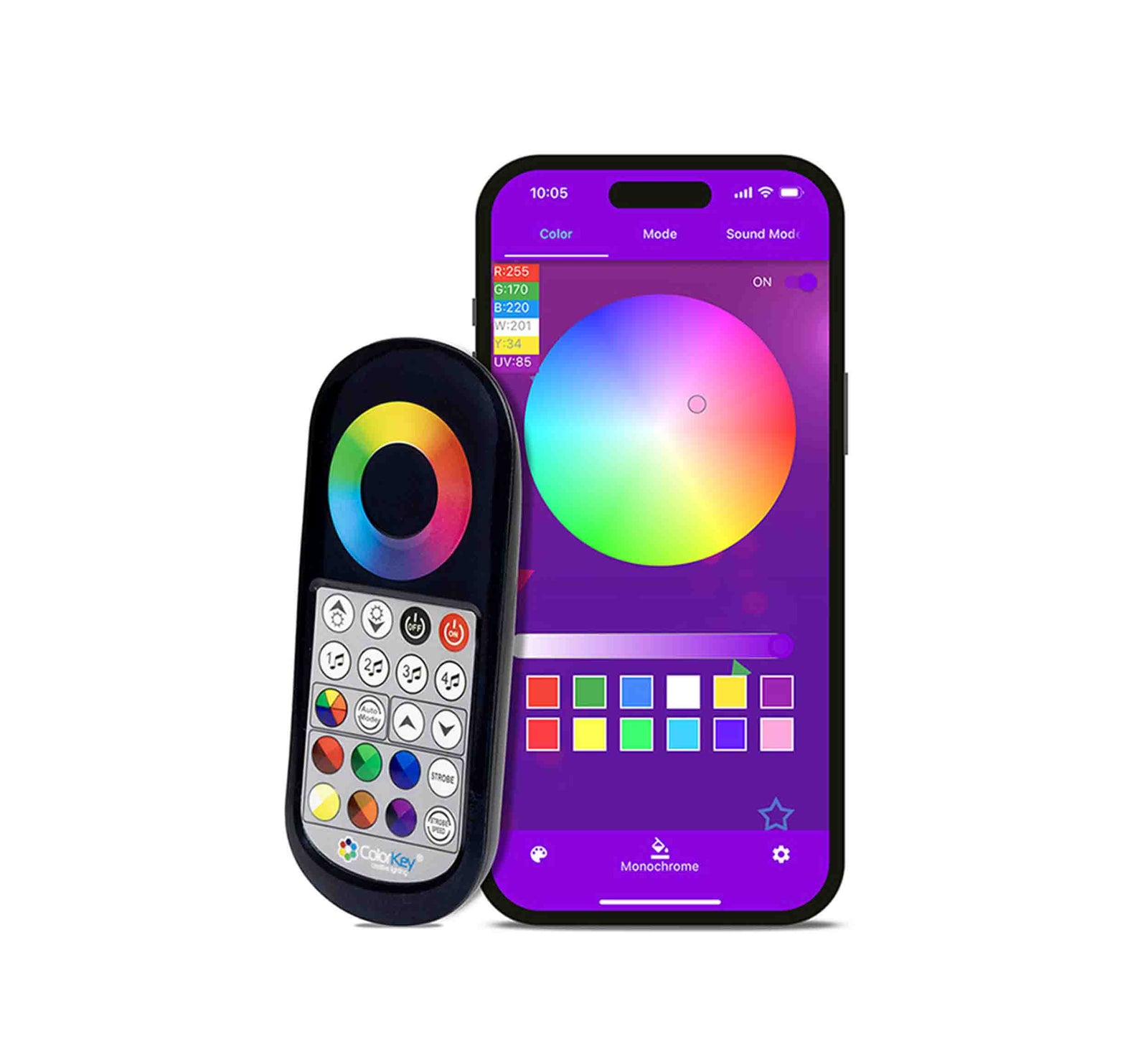 Colorkey CKU-6030 MobilePar HEX 5 Compact Battery-Powered Wireless PAR Uplight by ColorKey