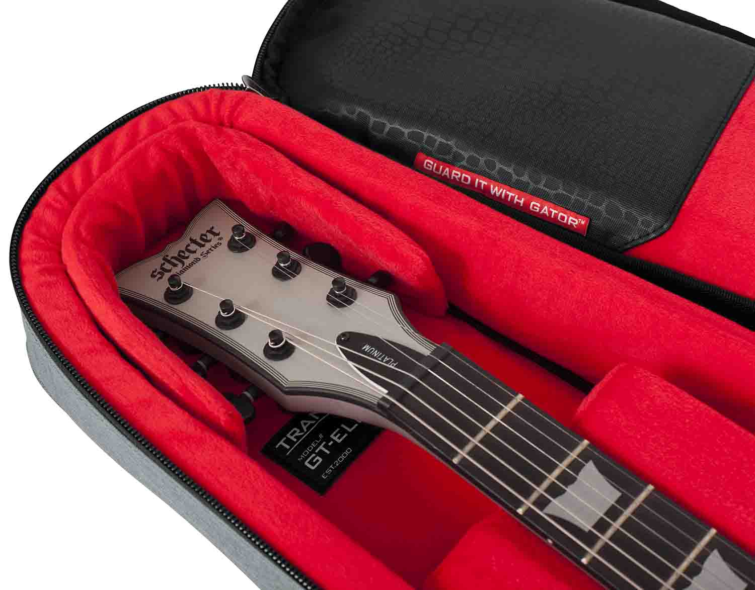 Gator Cases GT-ELECTRIC-GRY Transit Series Electric Guitar Gig Bag with Light Grey Exterior by Gator Cases