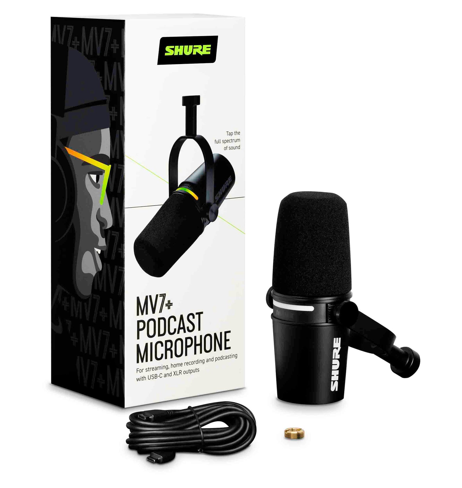 Shure MV7+ Podcast Microphone for Podcasting, Recording, Live Streaming and Gaming by Shure