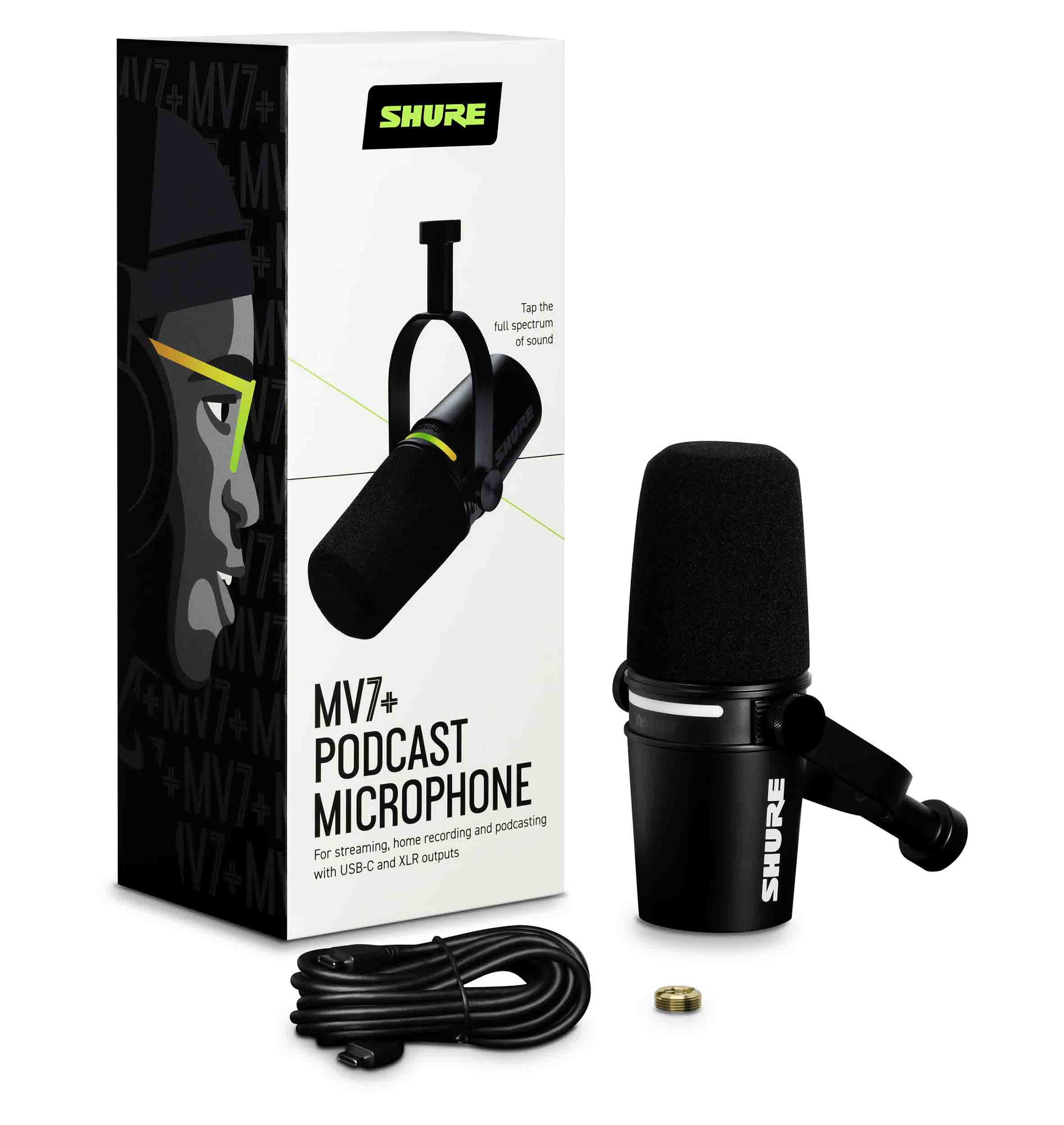 Shure MV7+ Podcast Microphone for Podcasting, Recording, Live Streaming and Gaming