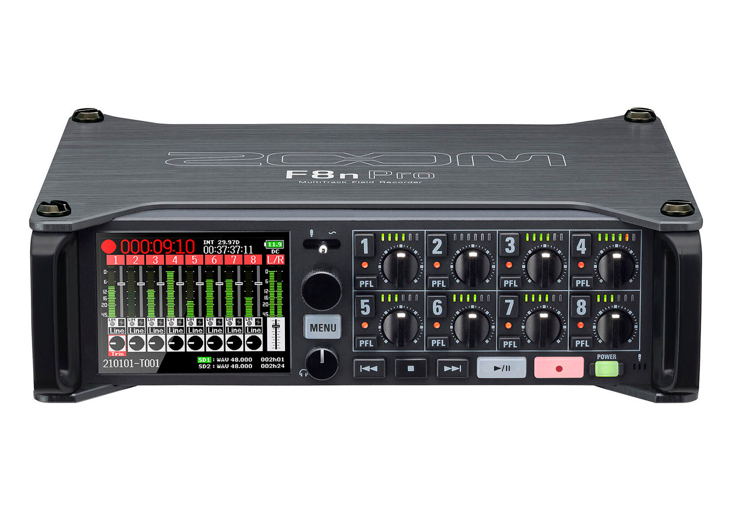 Zoom F8n Pro 10-Track Multitrack Field Recorder by Zoom
